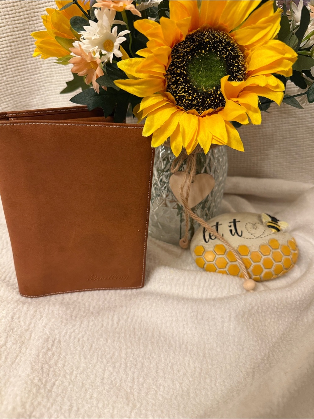 Authentic Breitling Tan Leather Travel Organizer Passport Wallet
